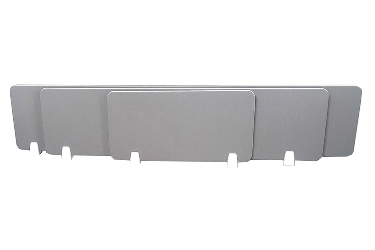 GZ Modular Fabric divider screens with rounded corners for desks