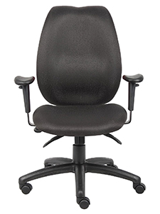 B1002BK: Black Multi-Functional Ergonomic Chair Well Constructed