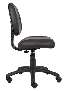 B305BKL: Deluxe Posture Chair in Black Leather Plus Good