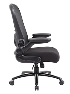 B601: Boss Heavy Duty Flip Arm Mesh Task Chair Good