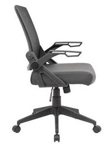 B6223: Black Flip Arm Mesh Task Chair Good