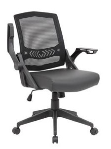 B6223 - Black Flip Arm Mesh Task Chair