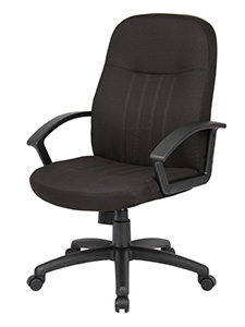 B8306BK: Mid Back Ergonomic Fabric Chair Well Constructed