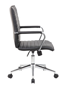 B9533CBK: Hospitality Task Chair with Fixed Chrome Arms Good