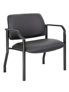 B9591AM-BK500L: Mid Back Guest Chair, 500 lb capacity, Black