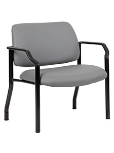 B9591AM-GY500L: Mid Back Guest Chair, 500 lb capacity, Grey