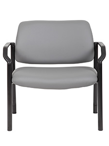 B9591AM-GY500L: Mid Back Guest Chair, 500 lb capacity, Grey Good