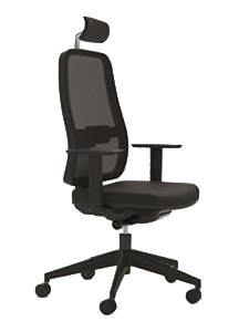 Blaze Black Base: Cerantola Clean Ergonomic Chair with Black Base