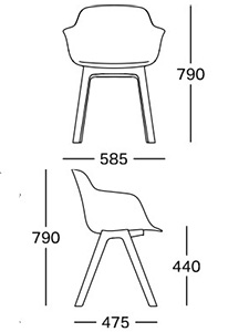 CLoria02: Cerantola Chair/Stools with Arms Modern