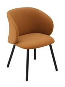 CVBEE36707CEC603: Caramel Fixed Chair with Metal Legs Excellent