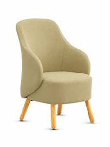 CVBEE36736VNL020Bei: Beige Chair with Arms, Wooden Legs Excellent