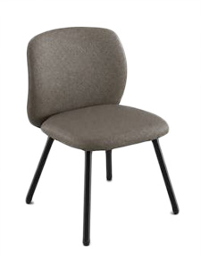 CVBEE36747VNL133C: Waiting Chair, Metal Legs, Gray Vinyl Excellent