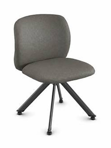 CVBEE36748VNL133: Waiting Chair, Graphite Frame, Gray Vinyl Excellent
