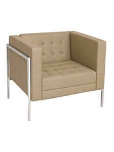 CVBOF39505CEC194FE: Box Chair, Silver Frame, Fendi Fabric Excellent