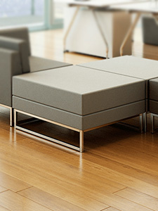 CVCON36205VNL191: Olive Green Ottoman with Chrome Frame Excellent