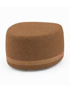CVPIB48452: Rounded puff, 17.7", Antique Nude Excellent