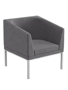 CVTAL36505BrazCec175: Gray Waiting Chair with Arms Excellent