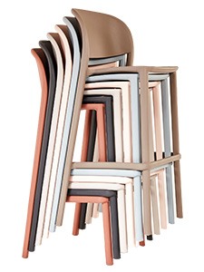 EZ Trena Stool: Ezpeleta Stackable Stool for Outdoor/Indoor PM Furniture