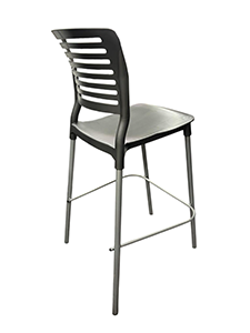 Kai Bar Stool: Plastic Seat & Back with Powder Coated Legs Good