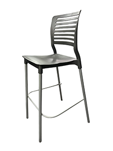Kai Bar Stool: Plastic Seat & Back with Powder Coated Legs Well Constructed