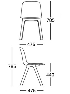 Cerantola Loria Chair without arms Modern