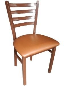 PM11 - Chair with Metal Frame and Vinyl Cushion Seat