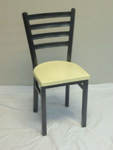 PM11: Chair with Metal Frame and Vinyl Cushion Seat Elegant