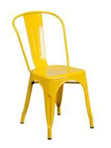 PM1225: Stackable Bistro Style Metal Chair<br>Clearance: $60 Well Constructed
