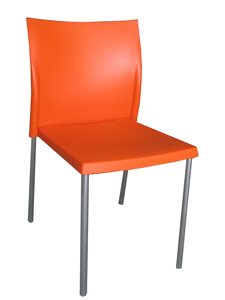 PM1277 Chair: Plastic Seat/Back and Metal Chrome Frame Durable