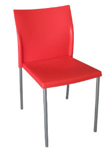 PM1277 Chair: Plastic Seat/Back and Metal Chrome Frame Elegant