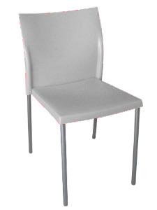 PM1277 Chair: Plastic Seat/Back and Metal Chrome Frame PM Furniture