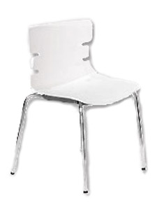 PM1403 - Chair with Metal Chromed Frame and Plastic Seat/Back