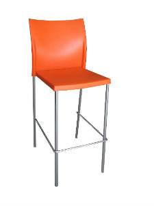 PM1477: Plastic Seat, Metal Chrome Frame Stool Excellent