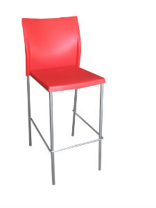 PM1477: Plastic Seat, Metal Chrome Frame Stool Well Constructed