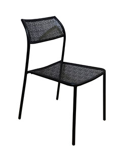 PM1505 - Metal Outdoor Chair with Rain Flowers Mesh