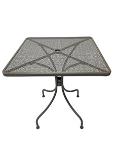 PM153030 Square Table with Floral Top Design Well Constructed