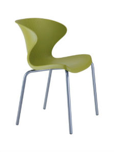 PM2013: Metal Chromed Frame Plastic Seat Guest Chair