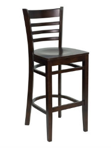 PM25 - Wood Bar Stool with Wooden Seat