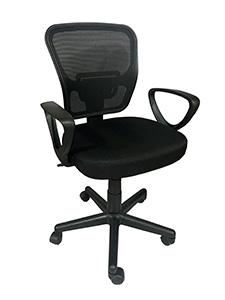 PM9027BK: Mesh Mid Executive Ergonomic Chair with Fixed Arms