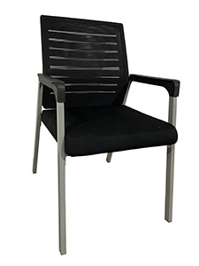 PM9511 - Linear Mesh Guest Chair with Black or Grey Cushion