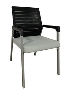 PM9511 - Linear Mesh Guest Chair with Black or Grey Cushion