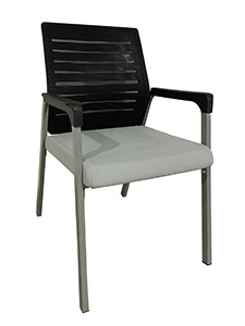 PM9511: Linear Mesh Guest Chair with Black or Grey Cushion Good