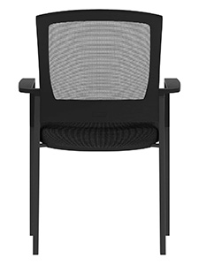 PM9528BKL: Guest Chair with Mesh Back and Vinyl Seat Well Constructed