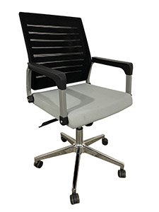 PM9811 - Mesh back task chair in black and grey color