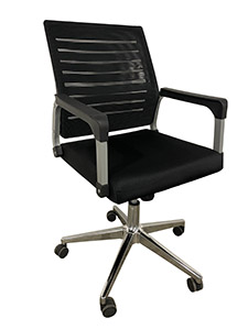 PM9811: Mesh back task chair in black and grey color Good