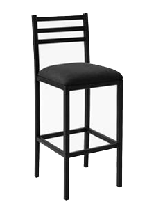 PMC403: Slat Back Metal Bar Stool<br>Clearance: $99 Good