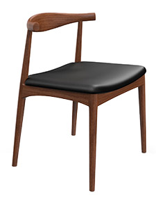 PMHW02BK: Simple and Organic Elbow Style Chair