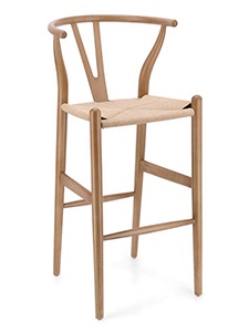 PMHW033S: Solid Wood Y-Shape Arm Wishbone Stool Excellent