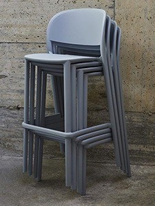Trena stackable stool for outdoor and indoor use